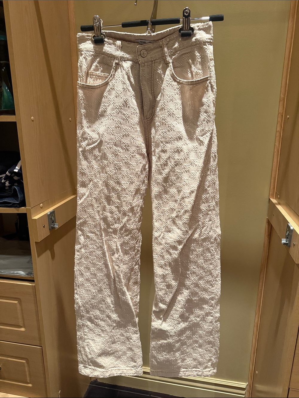 Women’s Cream Boot Cut Jeans